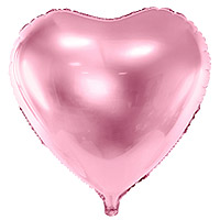 Ballon Mylar Aluminium Coeur 45cm Rose