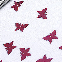 Confettis Déco de Table Papillons Irisés Bordeaux