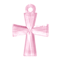 Croix Transparentes Rose ou Ciel x10