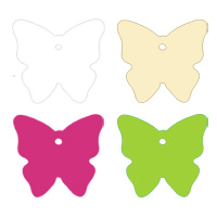 Lot de 4 Etiquettes Papillon Bristol pour prénoms