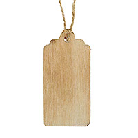 Etiquettes Marque Place en Bois avec Cordelette x6