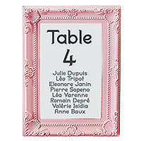 Grand Marque Table Cadre Baroque Moulures Rose