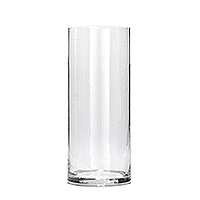 Le Vase en Verre Droit Cylindrique Haut 25 cm Luxe
